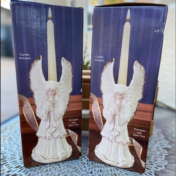 Heavenly Angel Porcelain Candle Holder x 2 - Picture 2 of 10